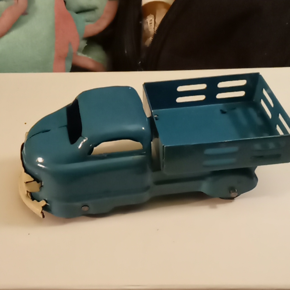 Blue farm truck